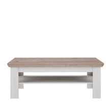 Couchtisch >ILOPPA< mit Ablage, in Schnee / Nelson Eiche Dekor - 120,6x45,3x60,4cm (BxHxT)