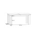 Kulissentisch >ILOPPA< ausziehbar 206,6, Schnee/ Nelson Eiche Dekor - 160/206,6x75x90cm BxHxT