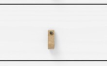 Badkommode >WZ-0800< 1 Tür, 4 Böden, Kiefer massiv weiß lackiert  - 52x90x32 (BxHxT)