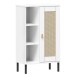 Badkommode >WZ-0800< 1 Tür, 4 Böden, Kiefer massiv weiß lackiert  - 52x90x32 (BxHxT)