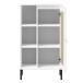 Badkommode >WZ-0800< 1 Tür, 4 Böden, Kiefer massiv weiß lackiert  - 52x90x32 (BxHxT)