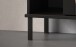 Badkommode >WZ-0800< 1 Tür, 4 Böden, Kiefer massiv schwarz lackiert  - 52x90x32 (BxHxT)