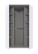 Eckkleiderschrank >Click< in weiss Dekor / Spiegel - 95x198x95 (BxHxT)