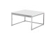 Couchtisch >Reno< in MDF weiß, Metall verchromt - 70x40x70cm (BxHxT)
