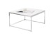 Couchtisch >Reno< in MDF weiß, Metall verchromt - 70x40x70cm (BxHxT)