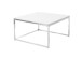 Couchtisch >Reno< in MDF weiß, Metall verchromt - 70x40x70cm (BxHxT)