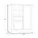Highboard >DURO< 2 Türen, Pinie Weiss / Eiche Antik Dekor - 109,8x128,3x41,3cm (BxHxT)