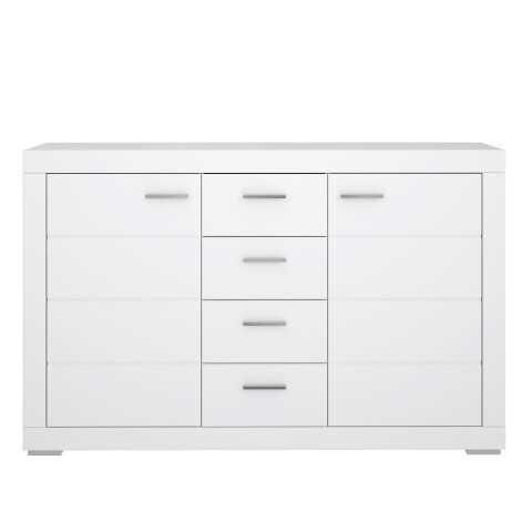 Sideboard >SNOW< 4 Schübe, 2 Türen, in weiß - 170,7x108,8x41,4cm (BxHxT)