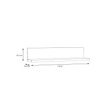 Wandboard >SNOW< in weiß - 110x22,1x24,3cm (BxHxT)