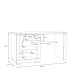 Schreibtisch >SNOW< 1 Tür, 1 Schublade, in weiß - 138x75,9x67,4cm (BxHxT)