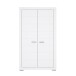 Kleiderschrank >SNOW< 2 Türen, 1 Stange, 1 Boden, in weiß - 116x198,5x59,3cm (BxHxT)