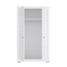 Kleiderschrank >SNOW< 2 Türen, 1 Stange, 1 Boden, in weiß - 116x198,5x59,3cm (BxHxT)