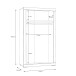 Kleiderschrank >SNOW< 2 Türen, 1 Stange, 1 Boden, in weiß - 116x198,5x59,3cm (BxHxT)
