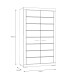 Kleiderschrank >SNOW< 2 Türen, 1 Stange, 1 Boden, in weiß - 116x198,5x59,3cm (BxHxT)