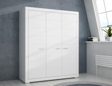 Kleiderschrank >SNOW< 3 Türen, 1 Stange, 7...