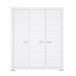 Kleiderschrank >SNOW< 3 Türen, 1 Stange, 7 Fächer, in weiß - 165,7x198,5x59,3cm (BxHxT)
