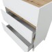 Kommode >TEMPUS< 3 Schübe, Artik Weiß / Nodi Eiche Dekor - 79x90x41 (BxHxT)