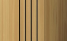 Hochschrank >WZ-0801< 2 Türen, 2 Fächer, Kiefer massiv eichefarbig lack - 35x190x32 (BxHxT)