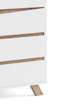 Sekretär >VALENTIN< in weiss / Eiche-Optik 120 x 127 x 38 cm (BxHxT)