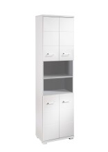 Doppelhochschrank >NEBRASKA< in Weiß 50 x 192...