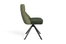 Stuhl >CALIFORNIA< 2er-Set in grün aus Webstoff/Velvet 50x89x56 cm (BxHxT)