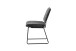 Kufenstuhl >LIAM< 4er Set in Anthrazit aus Vintage Samtstoff 45x83x61 cm (BxHxT)
