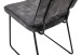 Kufenstuhl >LIAM< 4er Set in Anthrazit aus Vintage Samtstoff 45x83x61 cm (BxHxT)