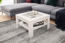 Couchtisch >RALPH< in Weiß 67 x 43 x 67 cm...