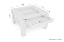Couchtisch >RALPH< in Eiche-Optik 67 x 43 x 67 cm (BxHxT)