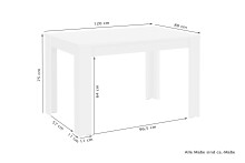 Tisch >NEPAL< in Beton-Optik 120 x 75 x 80 cm (BxHxT)