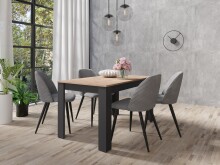 Tisch >NORI< in Anthrazit/Eiche-Optik 120 x 75 x 80...