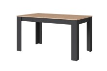 Tisch >NORI< in Anthrazit/Eiche-Optik 120 x 75 x 80 cm (BxHxT)