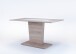 Säulentisch >VIENNA< in Eiche-Optik, Einlage Schwarz/Weiß 110x75x70 cm (BxHxT)