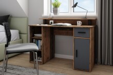 Schreibtisch >DIEGO< in Old-Wood-Optik/Anthrazit...