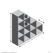 Raumteilerregal >MEGA 2< in Sandeiche Dekor - 138,5x143,5x33cm (BxHxT)