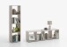 Standregal >MEGA 4< in Sandeiche Dekor - 36,5x140,5x33cm (BxHxT)