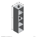 Standregal >MEGA 4< in Sandeiche Dekor - 36,5x140,5x33cm (BxHxT)