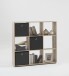 Raumteilerregal >MEGA 5< in Eiche Dekor - 104,5x108,5x33cm (BxHxT)