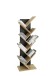 Regal >BÜCHEN 1< in Schwarz perl-Artisan Eiche - 41,6x125,3x26cm (BxHxT)