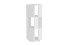Drehregal >TOWER< in weiß - 34x108x34cm (BxHxT)