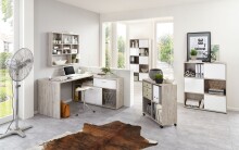 Drehregal >TOWER< in Sandeiche Dekor - 34x108x34cm...