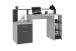 Schreibtisch >BOLTON< in Beton LA - Anthrazit - 138,5x91,6x53,5cm (BxHxT)