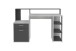 Schreibtisch >BOLTON< in Beton LA - Anthrazit - 138,5x91,6x53,5cm (BxHxT)