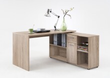 Schreibtisch >LEXO/LEX< in Eiche Dekor - 135,7x74,2x135,7cm (BxHxT)