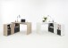 Schreibtisch >LEXO/LEX< in Eiche Dekor - 135,7x74,2x135,7cm (BxHxT)