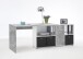 Schreibtisch >LEXO/LEX< in Beton LA-weiß - 135,7x74,2x135,7cm (BxHxT)