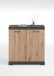 Kommode >BRISTOL 1< in Matera-Artisan Eiche - 80x89,9x34,9cm (BxHxT)