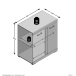 Kommode >BRISTOL 1 XL< in Matera-Artisan Eiche - 80x89,9x49,9cm (BxHxT)