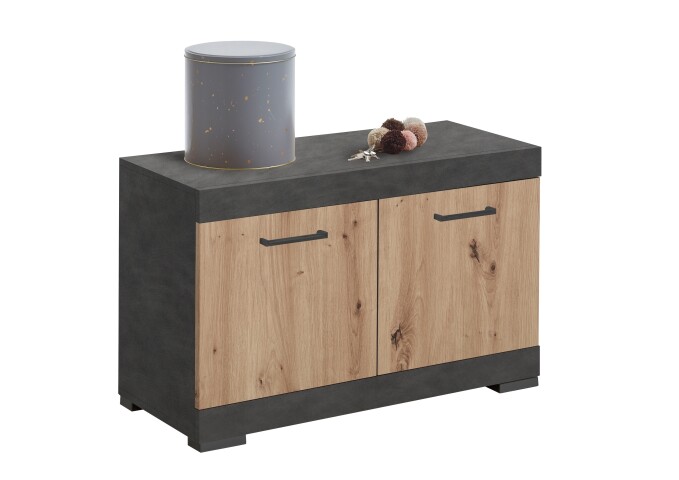 Garderobenschrank >BRISTOL 300< in Matera-Artisan Eiche - 80x50x34,9cm (BxHxT)