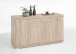 Kombikommode >BRISTOL 4 XL< in Eiche Dekor - 160x89,9x49,9cm (BxHxT)
